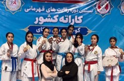 درخشش دختران کاراته‌کای کیش با کسب ۱۹ مدال قهرمانی کشور